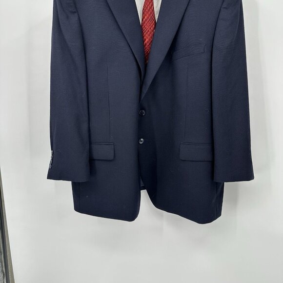 JOSEPH ABBOUD HERITAGE jacket blazer sport coat modern fit stretch navy blue 52R - Picture 5 of 9